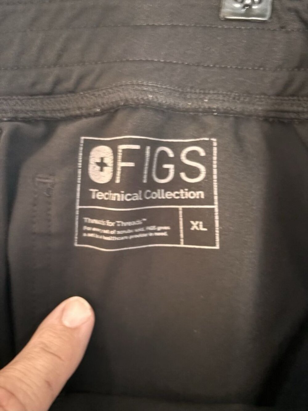 FIGS Technical Collection Scrub Pants Lot of 3 Black XL Drawstring Medical - Picture 16 of 16